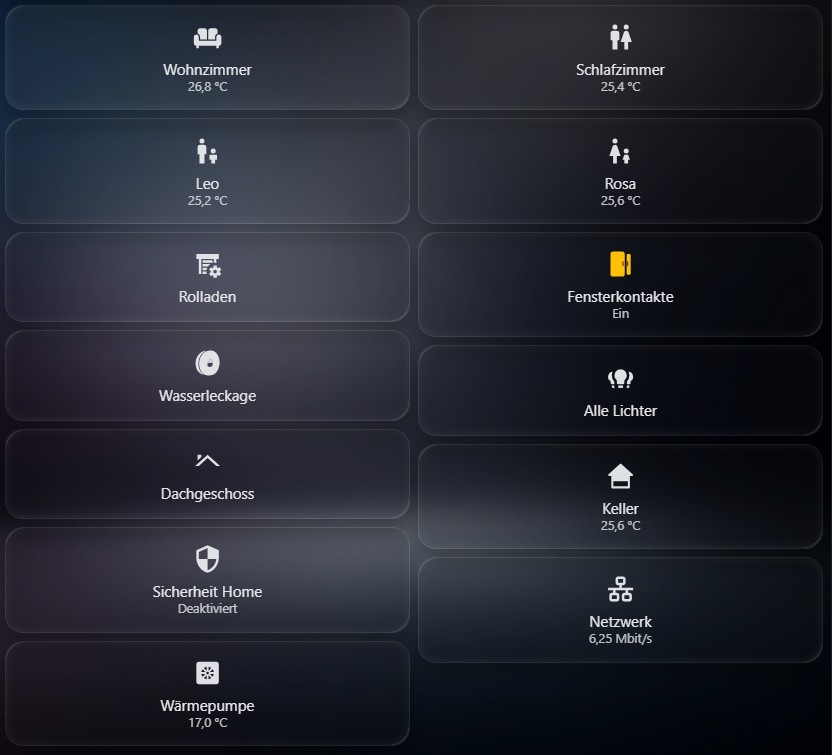 Home Assistant App alles in einer Ansicht